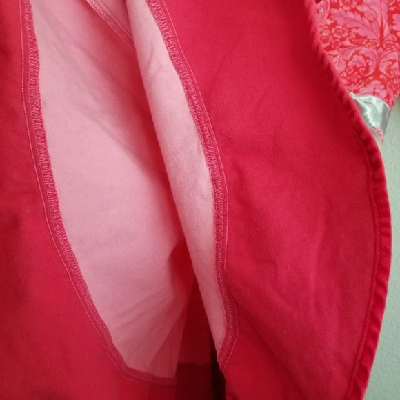 Baby LULU Damask Velvet Holiday Fancy Dress Size 2T Red Pink - Picture 7 of 8